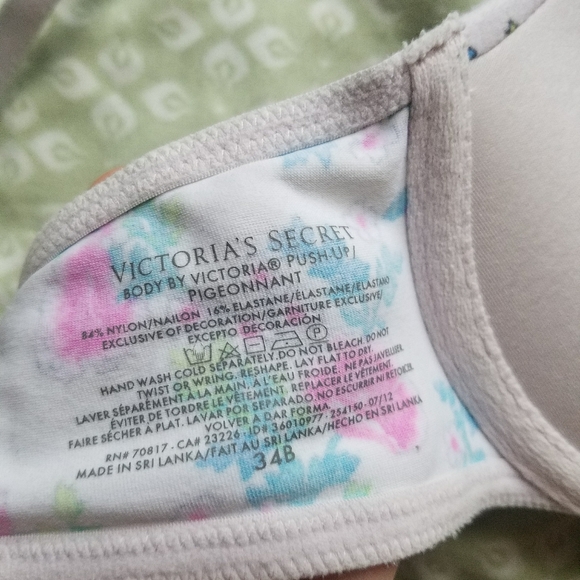 Vs push up bra floral size 34b - Picture 3 of 4